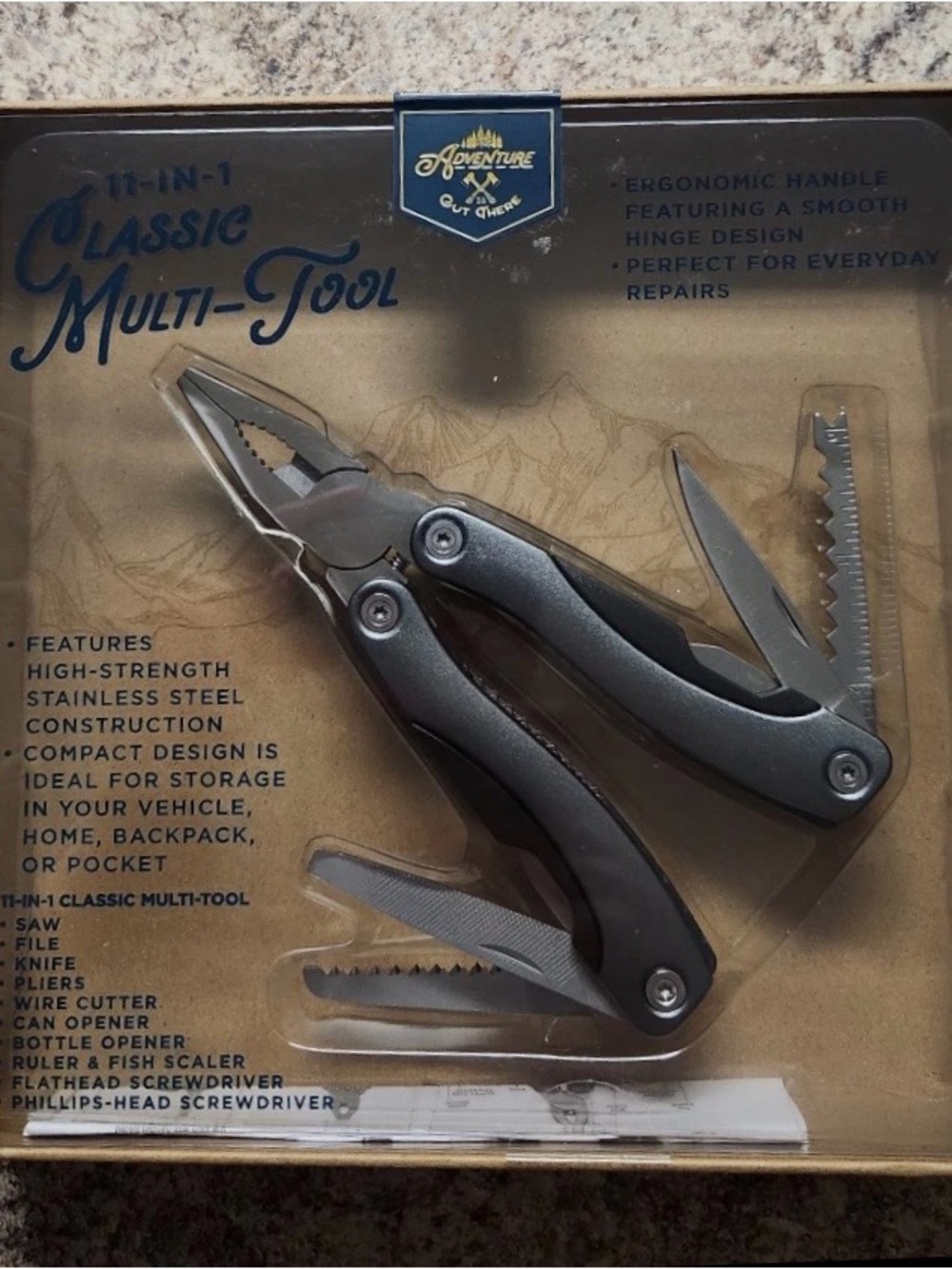 Multi Function Tool 11 In 1 Classic Piece Stainless Steel, New In Gift Box